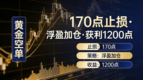 如何用170点止损浮盈加仓获利1200点